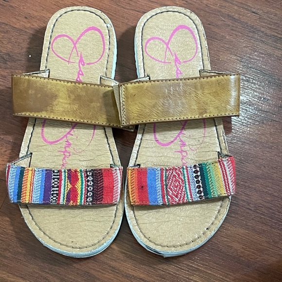 Girls Jessica Simpson Mexico sarape strap sandal - Picture 2 of 7